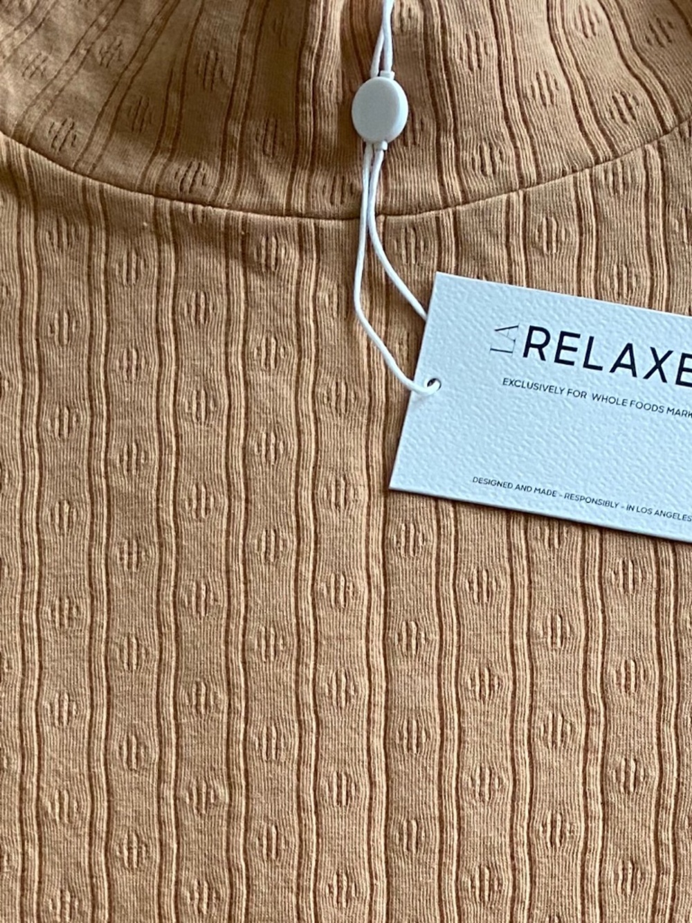 LA Relaxed Pointelle Mockneck Top NWT
